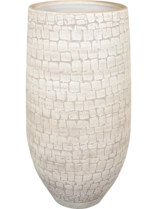 Renzo Aukštas smėlio spalvos vazonas